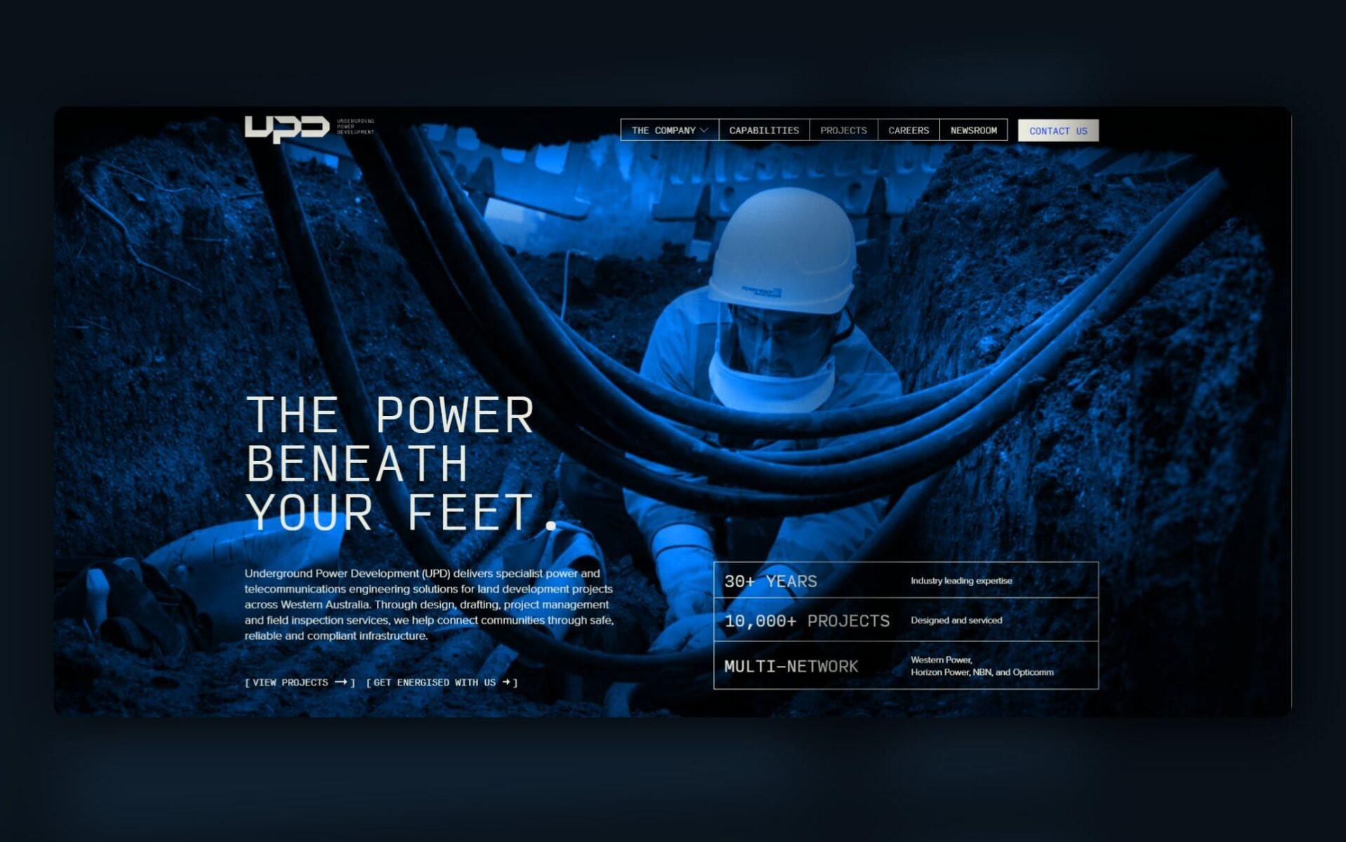 Homescreen design for the UPD website.