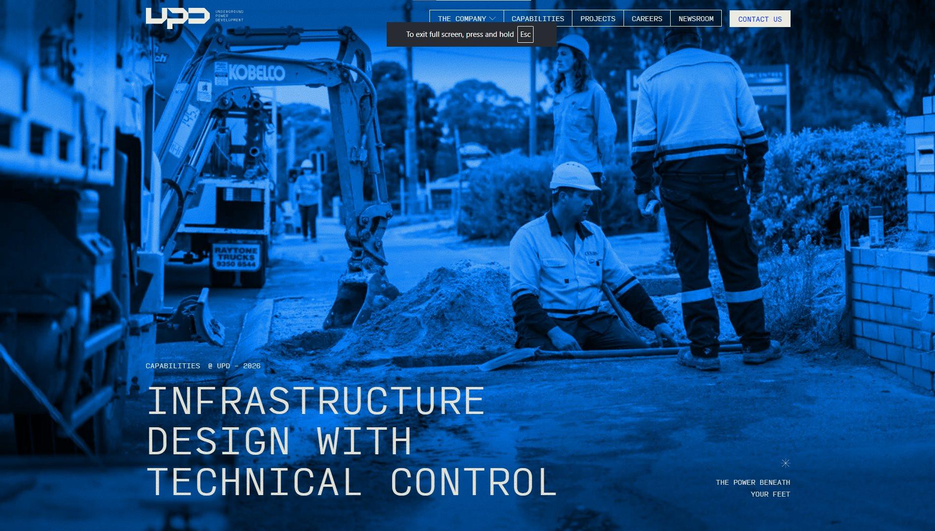 The banner design for the UPD website.